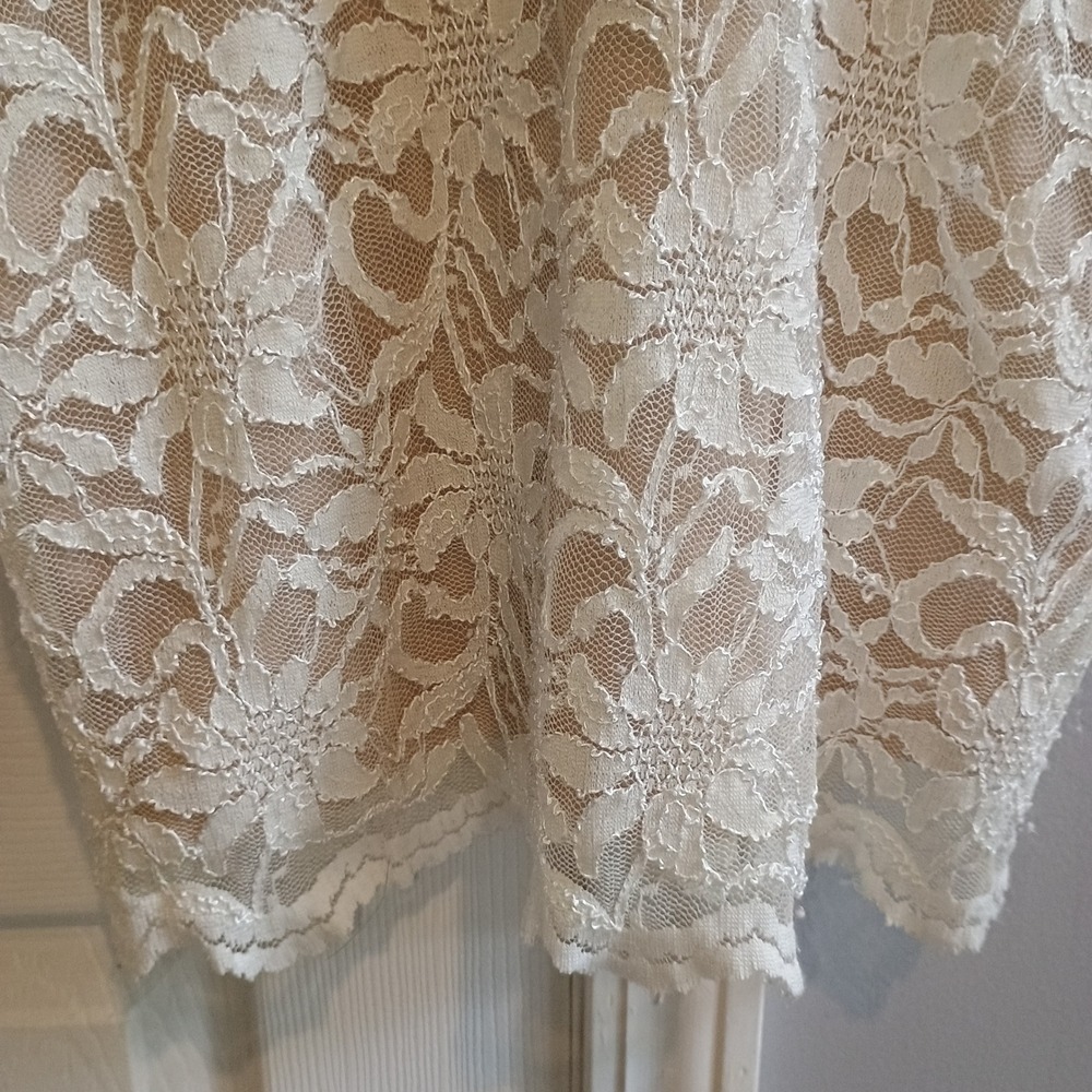 Jump Apparel Ivory Lace Dress XS Open Back Sleeveless Cocktail Party Wedding - Picture 8 of 16
